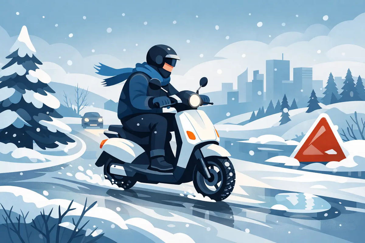 Hur fungerar elmoped vintertid? Så kör du säkert