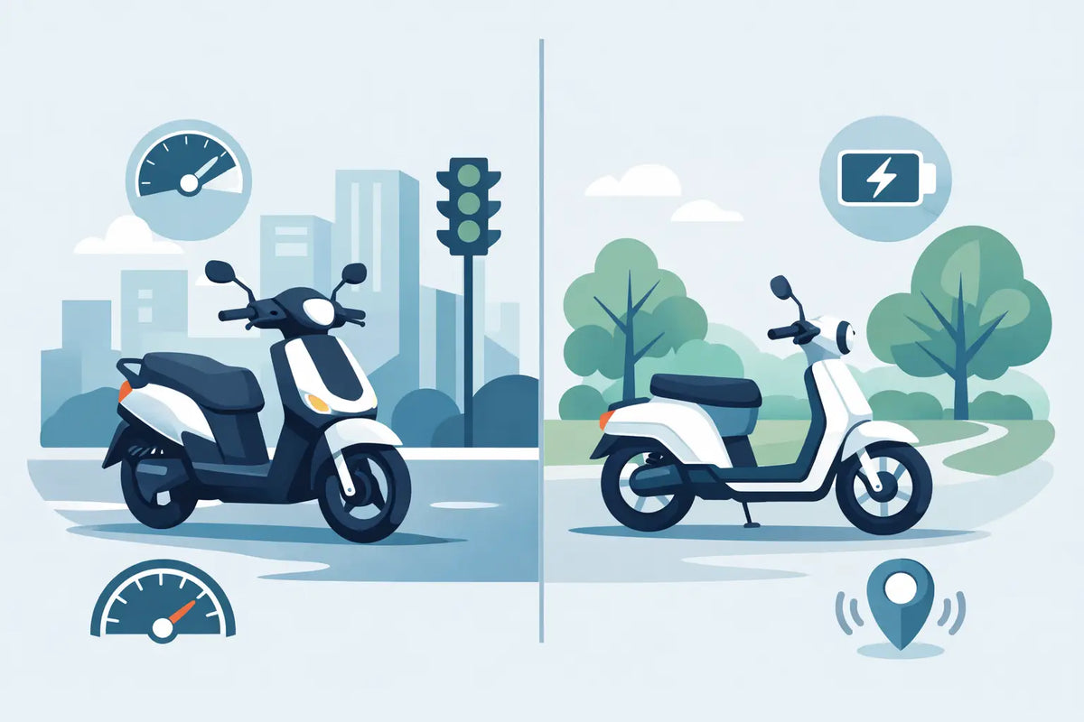 Skillnad mellan elmoped klass 1 och 2 i praktiken