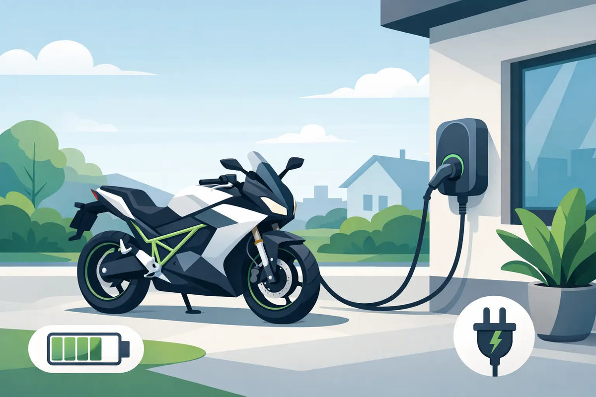 Ladda elektrisk motorcykel hemma på rätt sätt