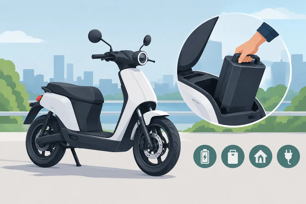 Elmoped med avtagbart batteri test inför köp